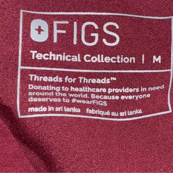 Figs Maroon Scrub Set - Picture 4 of 4